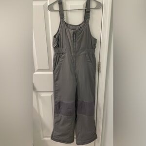 LL Bean bin overalls snow pants gray reinforced like new 12
